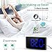 PICTEK Digital Alarm Clock, 5'' Dimmable Curved LED Screen Time Clock for Kids Bedrooms Desk Living Room, Big Digit Display, Snooze, 12/24 Hour, Battery Backup, USB Charger, Power Adapter, Blue