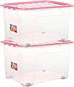 DaFei Caja de Almacenamiento con Tapa, 100L, Grande, Robusto ...