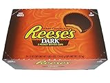 Reese's Dark Chocolate Peanut Butter Cups, 1.5 Ounce Cups, 24 Count Box, Pack of 2