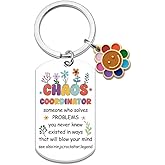 UVIBEW Chaos Coordinator Gifts for Women Appreciation Gifts for Boss Lady Employee Coworkers Thank You Keychain for Assistant Teacher Nurse Birthday Christmas Gift Boss Day Gift