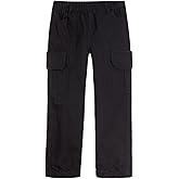 Mud Kingdom Boys Cargo Joggers Pant Elastic Waist with Hoop Pull On Outdoor Woven with Pockets