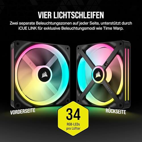iCUE LINK QX140 RGB 140mm Magnetic Dome RGB Lüfter - Schwarz
