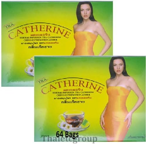 2 Boxes CATHERINE CHRYSANTHEMUM SLIMMING HERBAL WEIGHT LOSS DETOX TEA 64 teabags by Lerpang