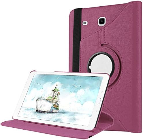 Samsung Tablet Galaxy Tab 3 10.1 inch P5200, P5210 Case, GADGETFARMER Magnetic Design 360 Rotation Holders Flip Stand Folio Leather Case Cover (Purple)