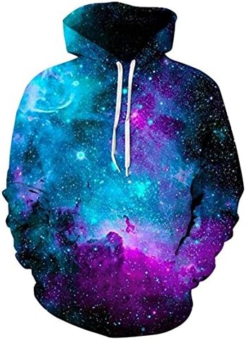 OYABEAUTY Women Realistic 3D Print Galaxy Pullover Hoodie Hooded Sweatshirt