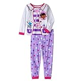 Disney Doc McStuffins Little Girls Long Sleeve Cotton Pajama Set Tight Fit, 3T, White