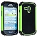 kwmobile Full Armor Case for Samsung Galaxy S3 Mini i8190 - Heavy Duty Shockproof Protective Hybrid Case Cover - Green/Black