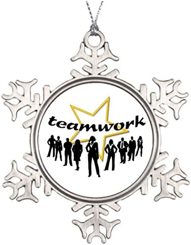 Custom Christmas Snowflake Ornaments Teamwork Snowflake Ornaments Personalized Team