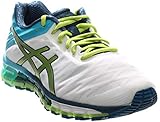 ASICS Women's GEL-Quantum 180 Running Shoe, White/Lime/Turquoise, 8 M US