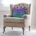 Quotes Pillow Cases Philippians I Can Do All Things Through Christ Who Strengthens Me Throw Pillow Covers 18 x 18 Inch Cotton Linen Cushion Cover for Men Women Purple Green