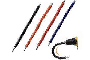 SWERTOY Flexible Drill Bit Extension Shaft for Screwdrivers - Superbit 1 PCS (Black)