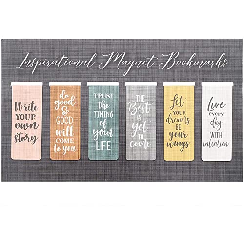 36-Pack Inspirational Magnetic Bookmarks | Motivational Quote Page Markers For Readers & Students
