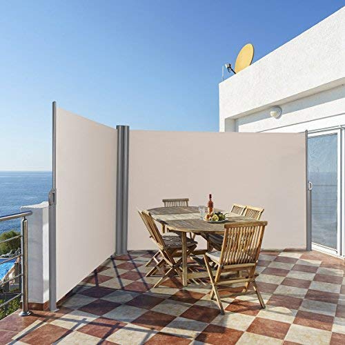 Tangkula Outdoor Patio Retractable Folding Side Screen Awning
