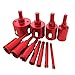 Meccion Diamond Drill Bit Brazed Core Hole Saws, Performance Hollow Hole Cutter for Glass/Tile/Granite/Marble/Porcelain (6mm-50mm 11pcs Set)