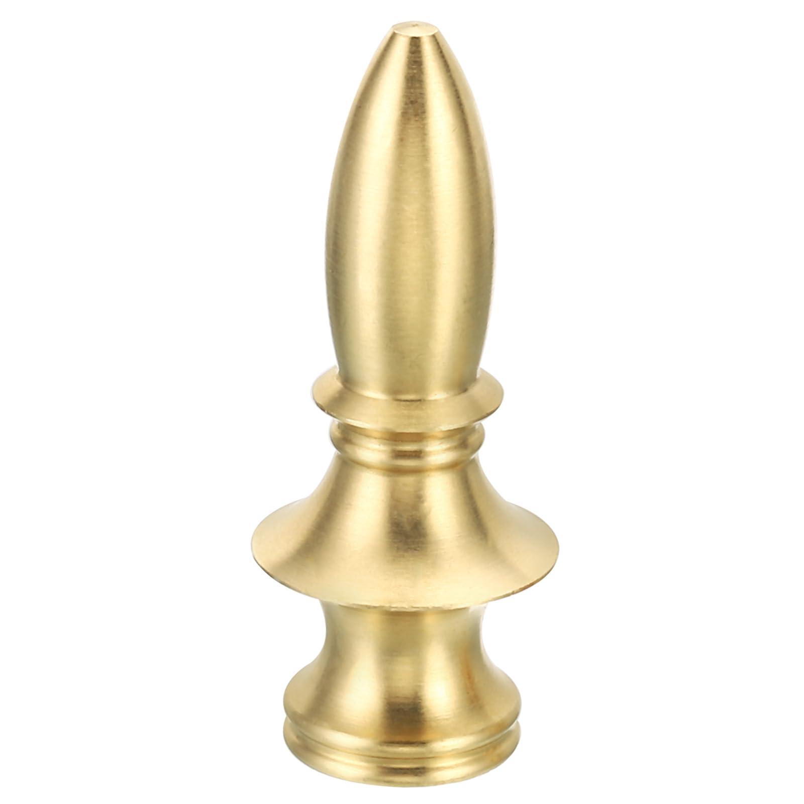 PATIKIL 2.1" Tall Brass Lamp Finials Cap Knob, 1 Set Lamp Screw Holder Tapped 1/4-27 for Table and Floor Lamp Shade Decorations