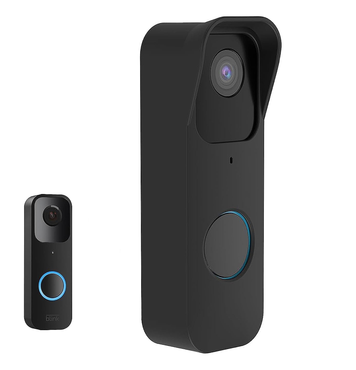 honecumi Silicone Cover for Blink Video Doorbell Black Weatherproof Protective Case, No-Drill Doorbell Skin, Anti-Slip Fit,Full Protection for Blink Doorbell, Easy Installation