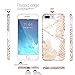 DOUJIAZ Compatible with iPhone 7 Plus Case,iPhone 8 Plus Case,Shiny Gold Metallic Leaves Marble Design Clear Bumper TPU Soft Case Rubber Silicone Skin Cover for iPhone 7 Plus/iPhone 8 Plus