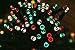 DeVida Christmas Solar String Lights in Red Green White, 100 Waterproof Mini LED Set, 13ft Lead Wire for Holiday Fiesta Party Supplies, Tree wrap, Patio, Garden, Home Decor, Wall,
