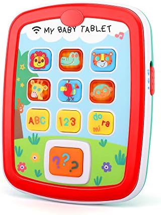 Baby Learning Music Tablet by LWL – Interactive Toy with Fun Music Notes Lights Animal Sounds Numbers and Letters Engages Baby for Hours - Early Education Toy Gift for 6 12 18 Month Boys & Girls