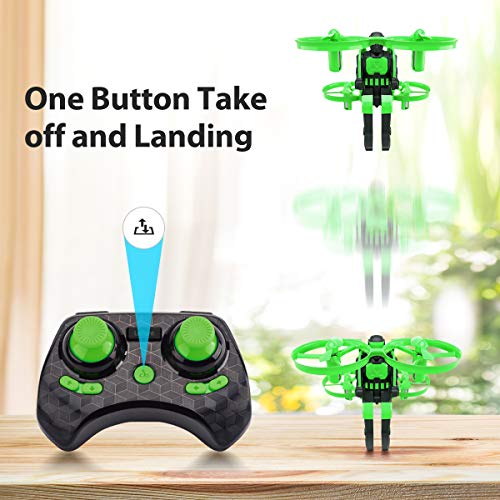 Mini Nano Drone for Kids Beginners Lefant Jetpack 2.4GHz Small RC Quadcopter Remote Control Kids Toy Drone with 6 Axis 3D Flips Altitude Hold Function One Key Take Off Landing-Green - Thumbnail 2