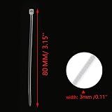 JAVOUKA 1000Pcs White Cable Ties 80mm x 3mm Strong Nylon Self-Locking Zip Ties view 2