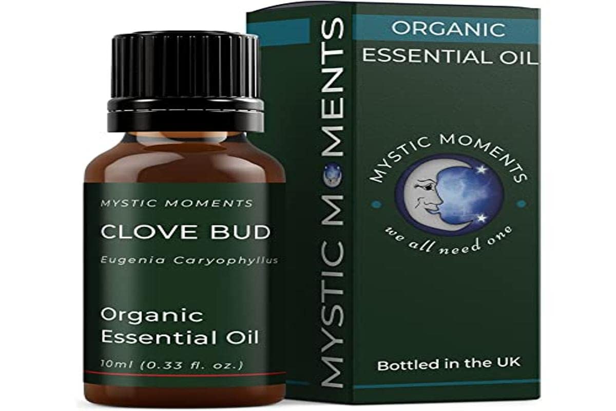 Mystic Moments | Clove Bud Organic Essential Oil 10ml (Eugenia caryophyllata) | Warm Spicy Aromatherapy Oil for Diffusers & Cosy Home Ambience