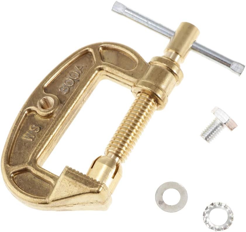 Welder Ground Clamp CStyle, Heavy Duty Copper Welding Earth Clamping for Welder Machine