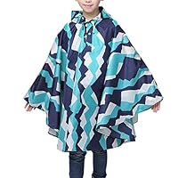 Suplove children Waterproof Hood Raincoat Poncho Coat For Girl Boy (Blue, S)