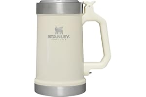 Stanley Classic Bottle Opener Beer Stein 24 oz | Flip Up Lid and Heavy Duty Handle with Built in Bottle Opener | Insulated St