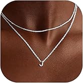 ChicSilver Layering Necklaces For Women, Hypoallergenic 925 Sterling Silver Initial Necklace, Personalized Letter J Pendant Necklace With Adjustable Chain