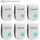 6PCS Ultrasonic Pest Repeller - Electronic Plug In Control Repellent for Rodents, Mice, Rats, Insects, Roaches, Spiders, Flies, Ants, Bugs, Fleas, Non-toxic, Environment-friendly, Humans & Pets Safe