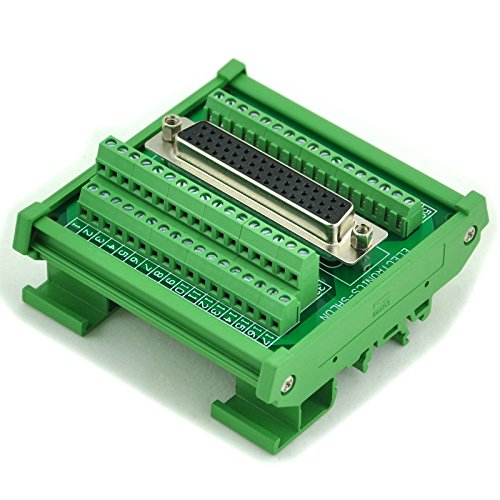 Electronics-Salon D-SUB DB50 Female DIN Rail Mount Interface Module, Breakout Board.