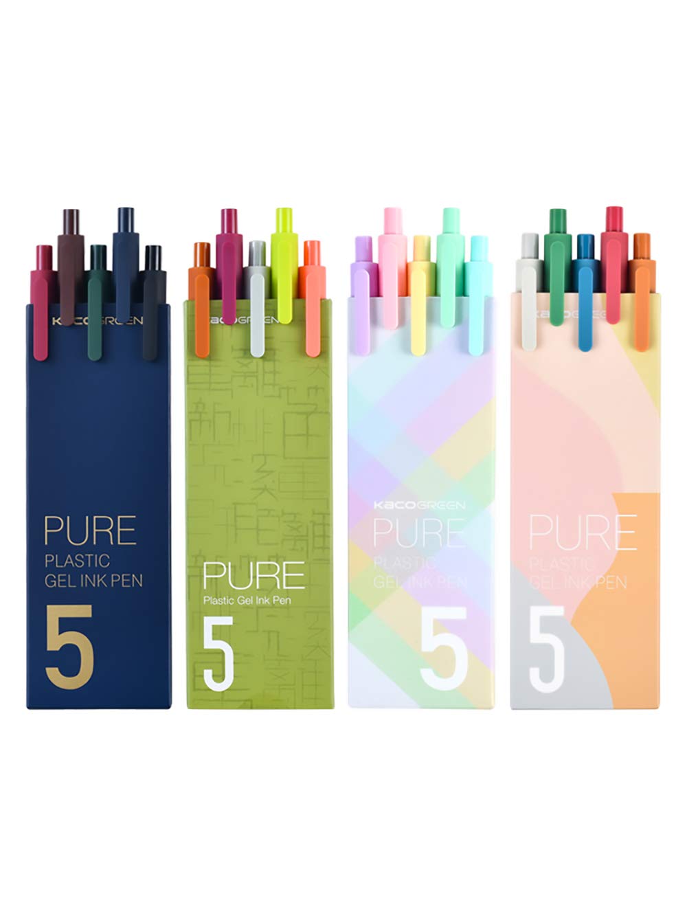 Lanxivi KACO Retractable Gel Pens Color Ink, Extra Fine Point (0.5 mm)-20 Assorted Colors, Latest Version