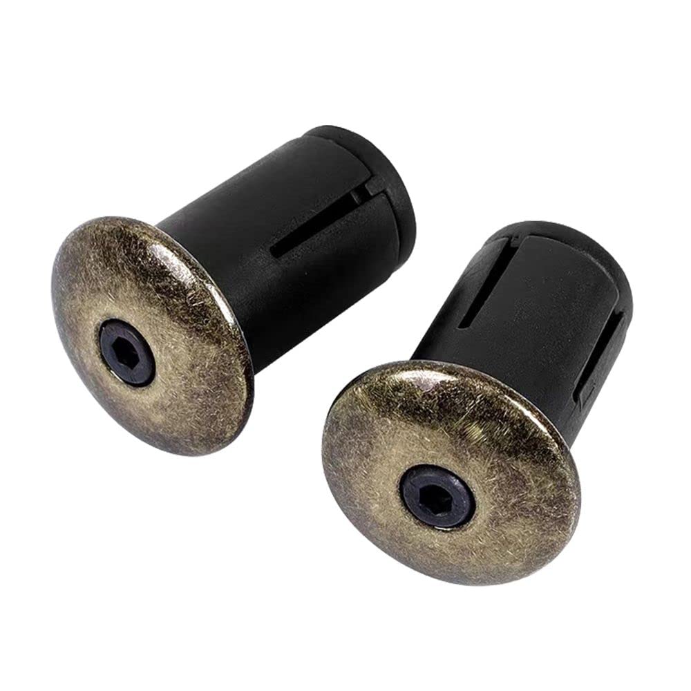 Bike Handlebar End Plugs - Expanding, Adjustable Handlebar Bike Bar Ends for Mountain, Road, BMX, MTB Bicycle - 2 Set Plug or Cap for Bike Bars (Free Installation Tools