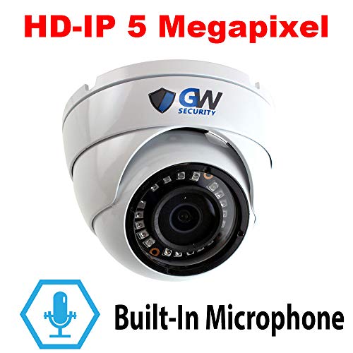 GW Security 5 Megapixel HD 1920P Network PoE 1080P Security Dome IP Camera Built-In Microphone, Audio Recording, Power Over Ethernet - Thumbnail 6