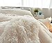Ceruleanhome 1pc 100% Velvet Flannel Duvet Cover, Solid Color, No Inside Filler, Zipper Close (King 1pc Duvet Cover, White)