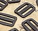 Shapenty 50PCS Black Plastic Tri-Glide Slides Button Bulk Adjustable Webbing Triglides Slider Buckle for Belt Backpack and Bags (Black, 1 Inch)