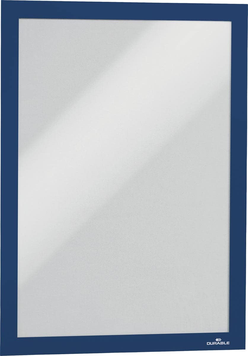 Durable DURAFRAME Self-Adhesive Magnetic Frame | A4 Format In Dark Blue | Pack of 1 Frames | Document Frame for Professional Internal Signage
