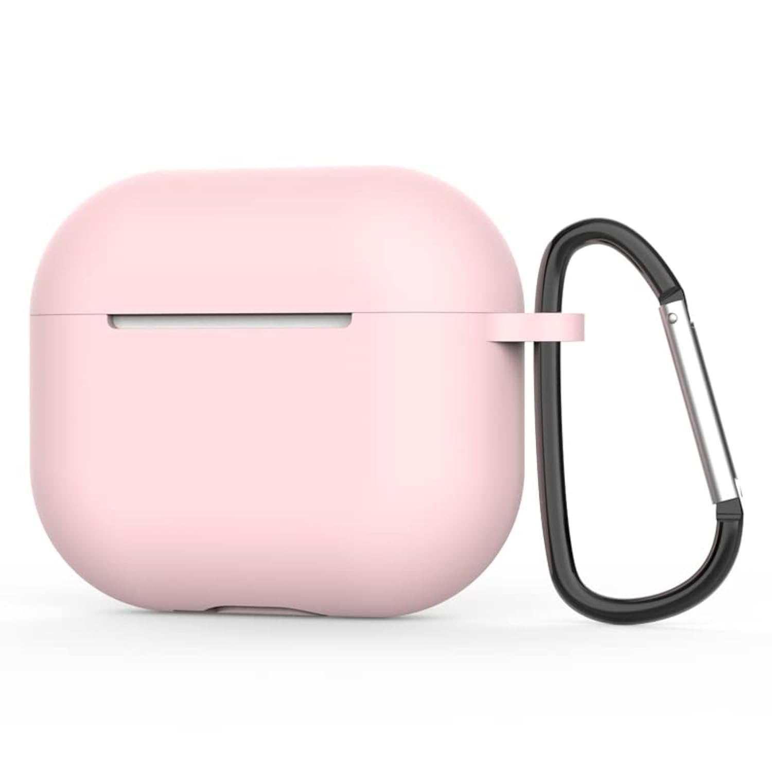 AirPods 3 Case Silicone Protective Case and Skin Case for AirPods 3 [Front LED Visible] [Wireless Charging] Compatible with AirPods 3 2021 (Carabiner, Pink)