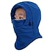 Kids Windproof Double Thick Fleece Hoody Balaclava Outdoor Sledding Skiing Cap (Blue)