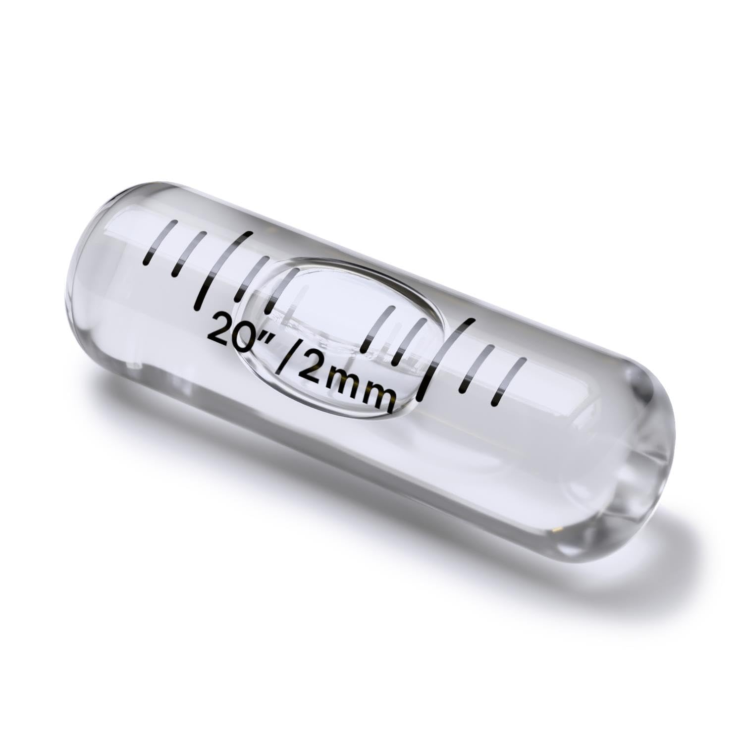 Replacement Level Glass Vial, Spirit Bubble Level, No Nib, Accurate, 35mm x 11mm - Transparent Clear