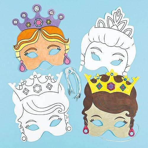 Amazon プリンセス ぬりえ お面 6枚入り 塗って遊んで楽しい 子どもたちのアクティビティに 手芸 画材 通販
