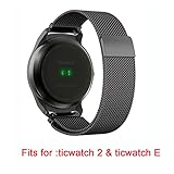 For Ticwatch 2 Band, Lamshaw Milanese Magnetic Loop Stainless Steel Watch Strap for Ticwatch 2 / Ticwatch E Super Lightweight Smartwatch Band