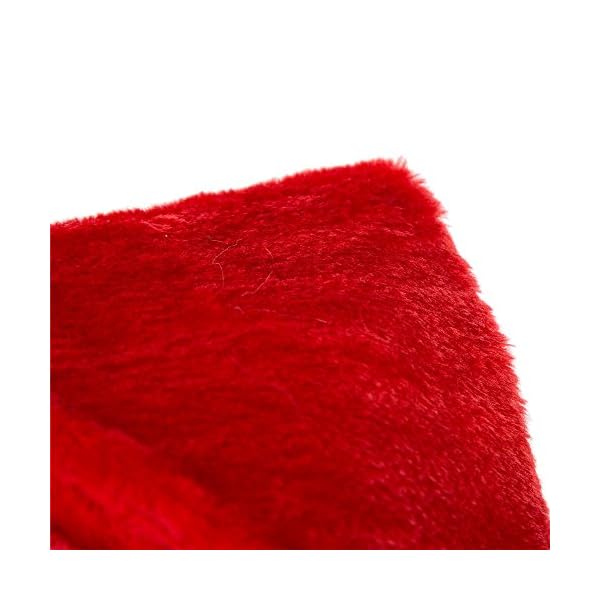 Glitzhome Traditional Red Plush Santa Christmas Hat - Image 5