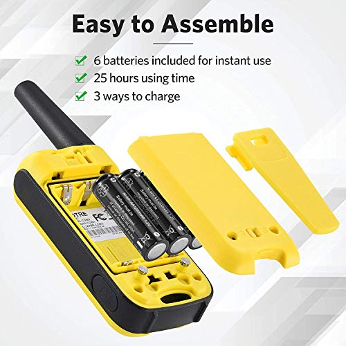 Walkie-Talkies-for-Adults-COTRE-Rechargeable-Walkie-Talkies-with-2662-Channels-Up-to-32-Miles-Long-Range-Walkie-Talkies-NOAA-Weather-Alerts-VOX-Scan-LED-Lamplight-Yellow4-Pack