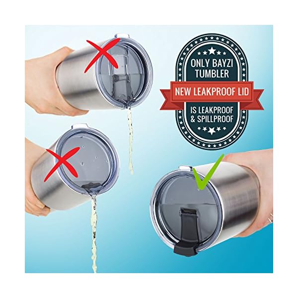 BAYZI-2-New-30-Ounce-oz-Spill-Proof-Lid-For-Yeti-Rtic-and-Other-Tumblers-no-Leak-and-Splash-Proof-Replacement-Tumbler-Cup-Lids-Locking-Closure