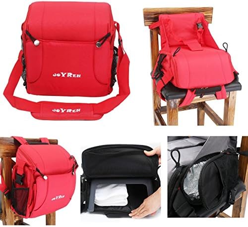 New 2 in 1 Multifunction Baby Bags for Mom (Diaper Bag: Shoulder Bag & Backpack) and Changeable to Portable Baby Booster Seat for Feeding Waterproof BagColor Red.
