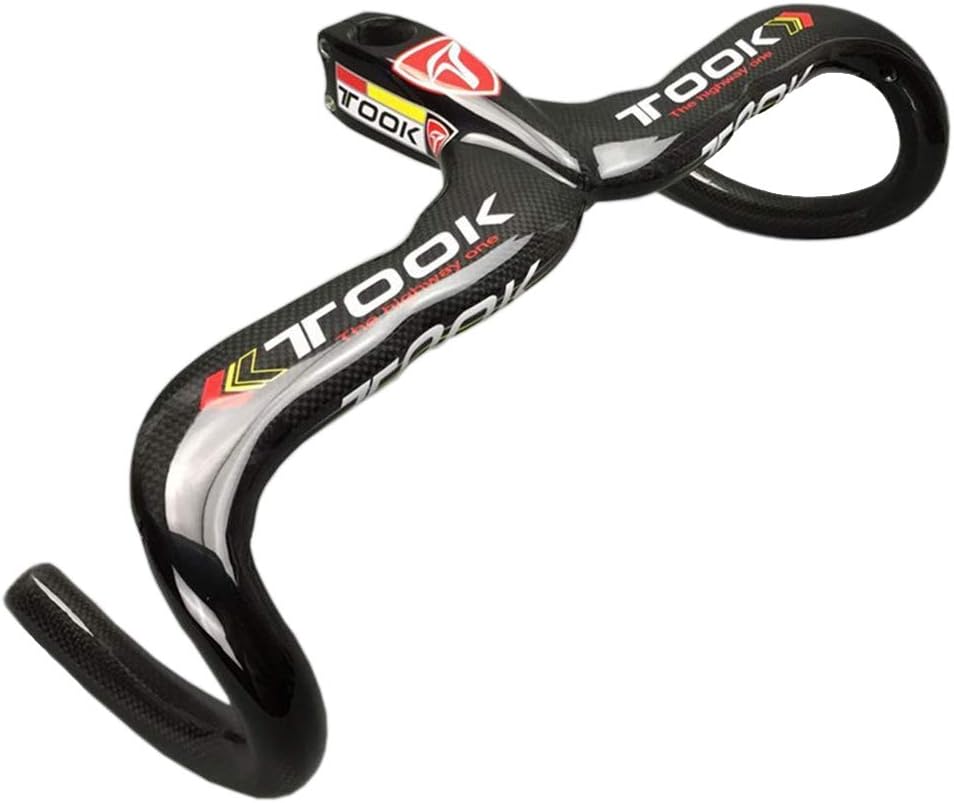 New egg Bicycle Bull Horn Style Handlebar Carbon Fiber Road Parts Integrated Black MTB/City Mountain Bike Road Drop Ben Bar Handlebar Lightweight Accessories