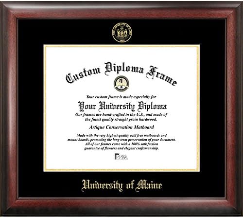 University of Maine Gold Embossed Diploma Framewith Limited Edition Lithograph