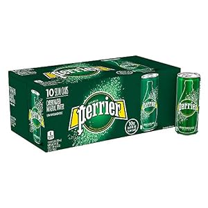 Image of Perrier Carbonated Mineral Water, 8.45 fl oz. Slim Cans (10 Count)